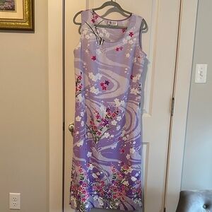 Maggie Sweet Elegant Floral Lavender Maxi Dress